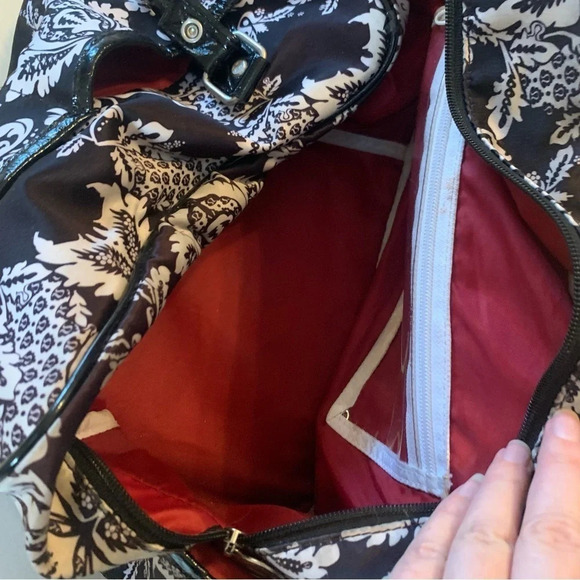Lululemon Black White Floral  Lace Print Bag - Picture 6 of 11